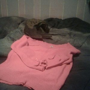 Coral pink sweater